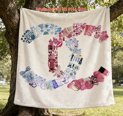 Chanel Luxury Girly Collage Print Flannel Throw Blanket IMG_6948
